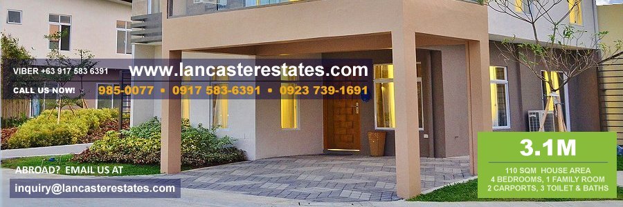Lancaster Estates House and lot for sale in Cavite Philippines
