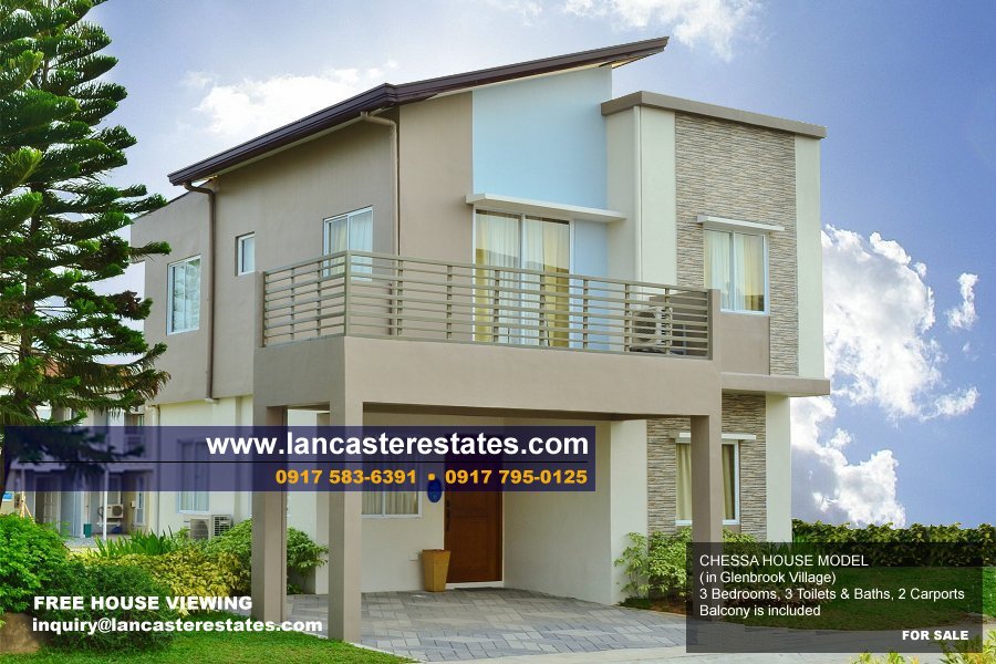 Chessa House Model in Glenbrook Village, Lancaster Estates - Cavite Homes