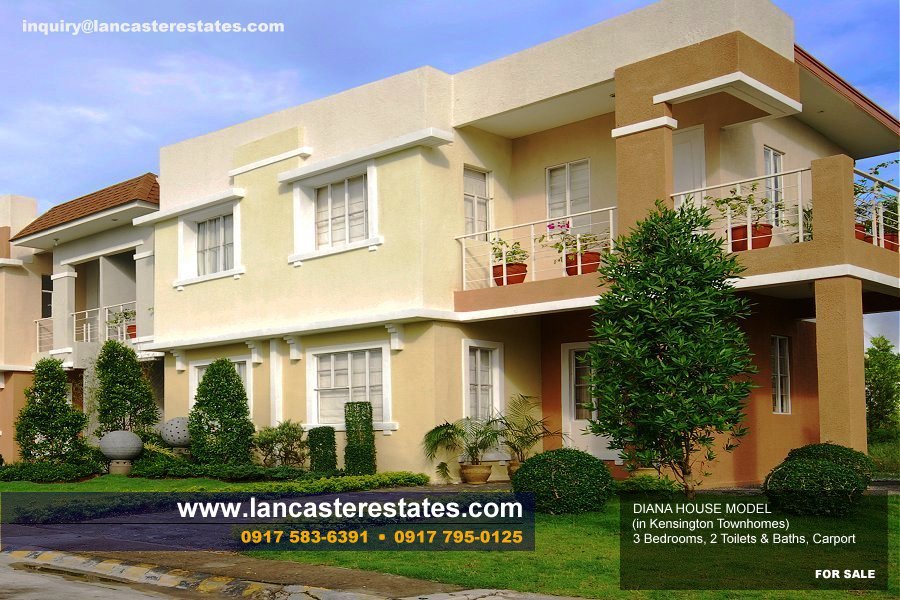 Diana Townhouse in Kensington Townhomes, Lancaster Estates - House for Sale in Cavite